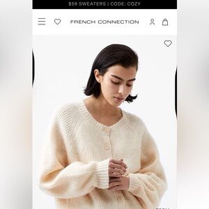 French connection cardigan medium nwt